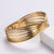 Fashion Women Stripe Metal Lace Letter Insect Stainless Steel Bangles