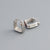 925 Sterling Silver Minimalist Quadrilateral Geometric Silver Electroplating Stud Earrings