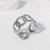 Women Chain Geometric Stainless Steel Electroplating Rings