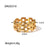 Women IG Style Round Geometric Stainless Steel 18K Gold Plated Rings