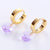 Korean Circle Geometric Stainless Steel Electroplating Stud Earrings