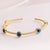 Hip Hop Women Glasses Geometric Copper Oil Dripping Bracelets