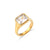 Women Geometric Stainless Steel 18K Gold Plated Rings