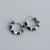 925 Sterling Silver Exotic Circle Geometric Silver Oil Dripping Stud Earrings