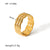 Women IG Style Circle Round Geometric Stainless Steel Electroplating Rings