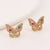 Butterfly Bowknot Copper Diamond Inlay Earrings