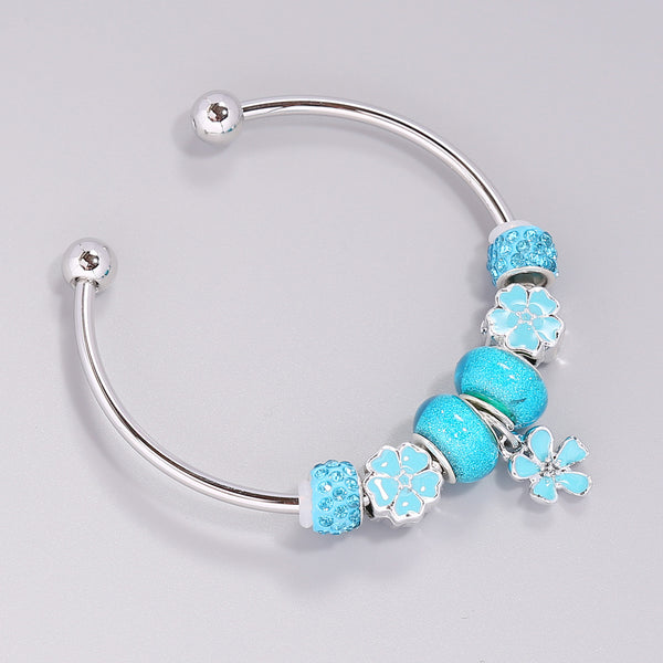 Kids Little Daisy Heart Alloy Electroplating Bracelets