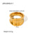 Women IG Style Circle Mesh Stainless Steel 18K Gold Plated Rings