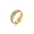 Women Fashion Geometric Stainless Steel 18K Gold Plated Rings