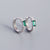 925 Sterling Silver Women Korean Geometric Geometric Silver Diamond Inlay Stud Earrings