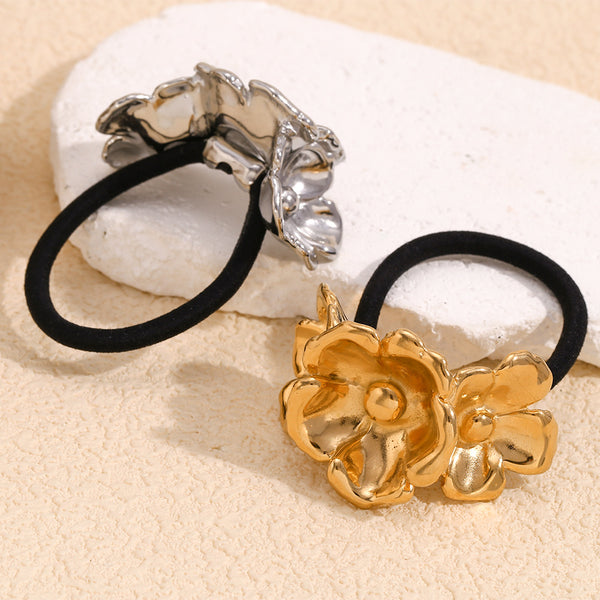 Fashion Flower Stainless Steel Electroplating Stud Earrings