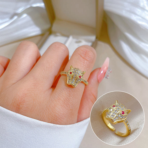 Women Cartoon Crown Brass Electroplating Rings