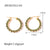 IG Style Circle Geometric Stainless Steel 18K Gold Plated Earrings