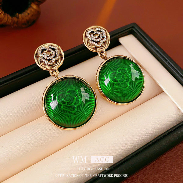 Retro Vintage Flower Geometric Flower Alloy Electroplating Earrings