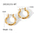 IG Style Pearl Geometric Stainless Steel 18K Gold Plated Earrings