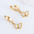 Expressive Butterfly Butterfly Chinese Zodiac Animal Stainless Steel Electroplating Earrings