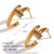 Fashion Quadrilateral Circle Geometric Heart Stainless Steel 18K Gold Plated Earrings