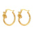 Fashion Round Geometric Stainless Steel 18K Gold Plated Earrings