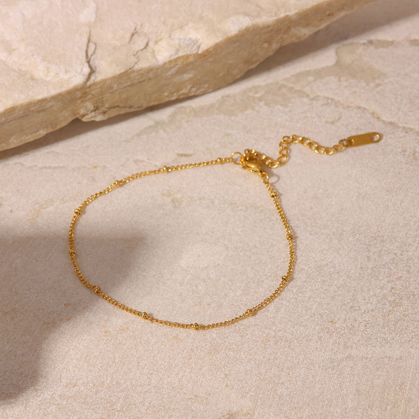 Women Minimalist Geometric 18K Gold Plated Anklets