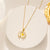 Moderate Luxury Geometric Titanium Steel 18K Gold Plated Necklaces