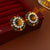 Retro Vintage Ellipse Geometric Artificial Pearl Diamond Inlay Earrings