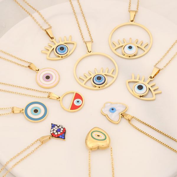 Expressive Eye Stainless Steel Oil Dripping Pendants