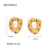 IG Style Circle Geometric Stainless Steel 18K Gold Plated Earrings