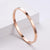 Women Minimalist Metal Diamond Diamond Inlay Titanium Steel Diamond Inlay Bangles