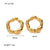 IG Style Irregular Pleated Geometric U-Shape Stainless Steel Electroplating Earrings