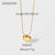 IG Style Ellipse Stainless Steel 18K Gold Plated Necklaces