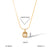 IG Style Quadrilateral Ellipse Round Geometric Stainless Steel Diamond Inlay Necklaces