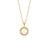 Fashion Round Number Text Letter Stainless Steel 18K Gold Plated Necklaces