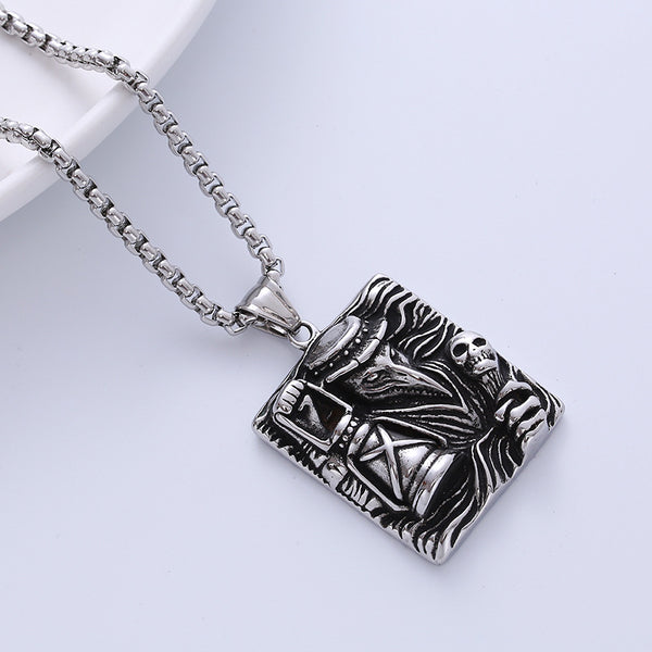 Men Punk Star Metal Butterfly Coin Doll Titanium Steel Polishing Pendants