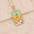 Women Retro Vintage Metal Fruit Copper Zircon Inlay Pendants