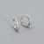 925 Sterling Silver Moderate Luxury Circle Geometric Silver Diamond Inlay Earrings