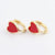 Cute Minimalist Elegant Women Metal Heart Copper Earrings