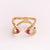 IG Style Women U-Shape Zircon Electroplating Rings