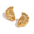 Fashion Wave Geometric Stainless Steel 18K Gold Plated Stud Earrings