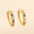 Fashion Round Geometric Copper Zircon Inlay Earrings