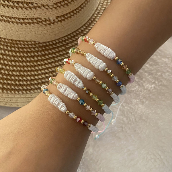 Women Artificial Crystal Knitting Bracelets