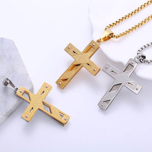 Unisex Hip Hop Cross Cross Titanium Steel Electroplating Pendants