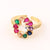 Fashion Women Octagram Flower Copper Electroplating Rings