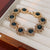 Women Luxurious Flower Plant Alloy Diamond Inlay Jewelry Sets