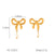 IG Style Pearl Bowknot Geometric Stainless Steel Electroplating Earrings