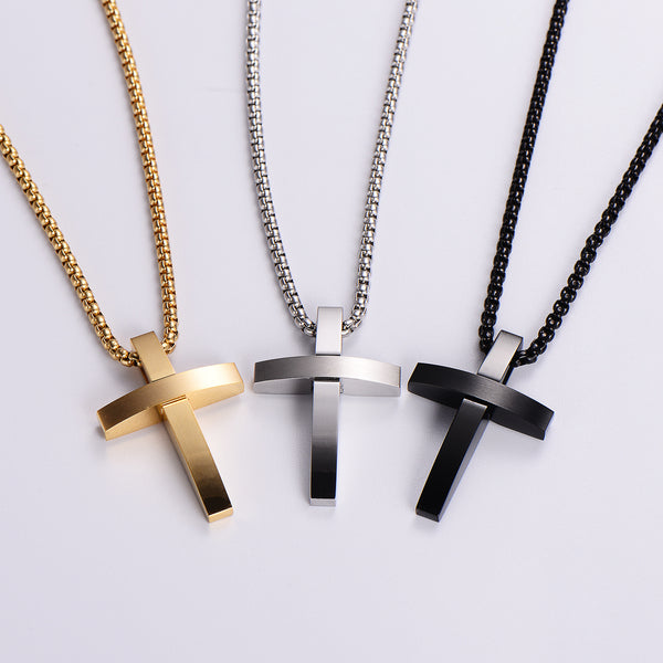 Expressive Cross Stainless Steel Electroplating Pendants