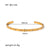 IG Style Circle Irregular Heart Tennis / Diamond Line Stainless Steel Zircon Inlay Bangles