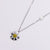 Women Minimalist Geometric Metal Little Daisy Flower Crown Titanium Steel Electroplating Pendants