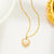 Korean Tulip Geometric Titanium Steel 18K Gold Plated Necklaces