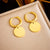 Fashion Round Geometric Stainless Steel Electroplating Earrings