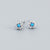 925 Sterling Silver Fashion Little Daisy Flower Silver Diamond Inlay Stud Earrings